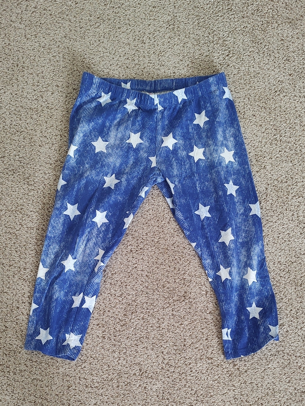 No Boundaries Blue Star-Print Capris